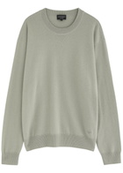 Emporio Armani Logo-embroidered Cashmere-blend Jumper Dark Grey