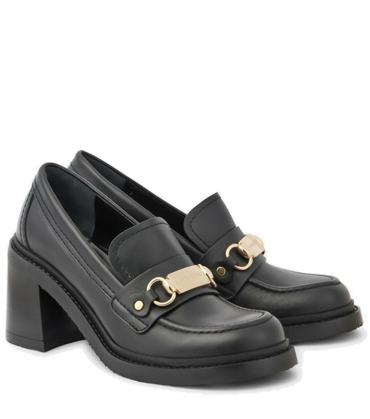 Photo: See By Chloé Signature 75 leather loafer pumps