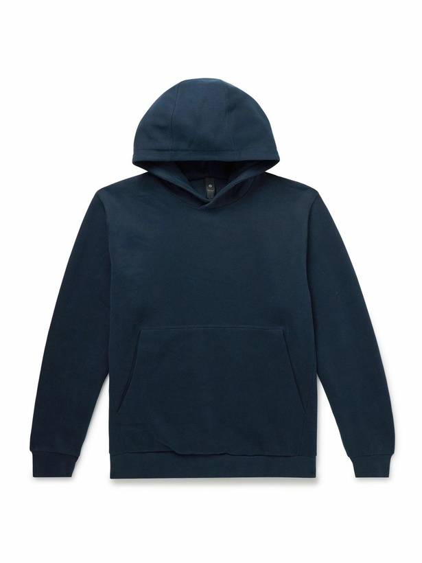 Photo: Lululemon - Steady State Cotton-Blend Jersey Hoodie - Blue