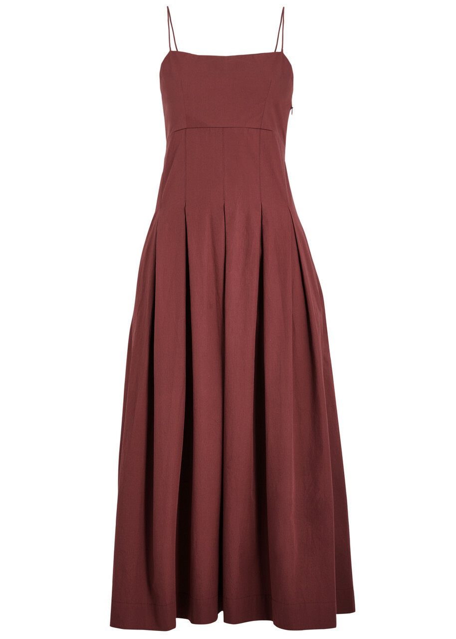 strapless open back dress Sunny Stroll Poplin Wrap Top MIdi Dress – Sugarlips main image 1