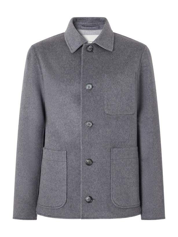 Photo: AMI PARIS - Brushed Wool and Cashmere-Blend Felt Blouson Jacket - Gray