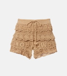 Loewe Paula's Ibiza crochet cotton micro shorts