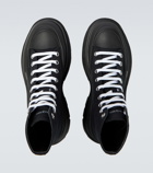 Alexander McQueen - Thread Slick canvas high-top sneakers