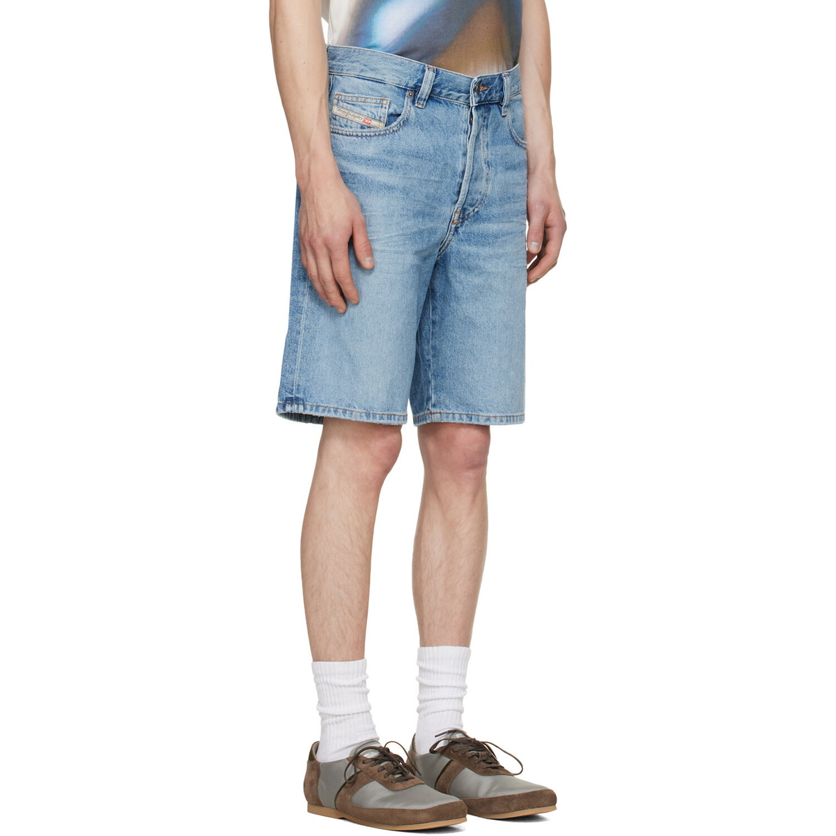 Diesel Blue Regular-Short Denim Shorts