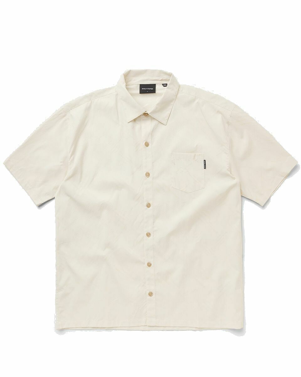Photo: Daily Paper Piam Ss Shirt Beige - Mens - Shortsleeves