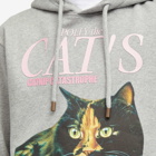 JW Anderson Men's Cat Print Hoodie in Mid Grey Melange