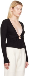 WYNN HAMLYN Black Linda Long Sleeve T-Shirt