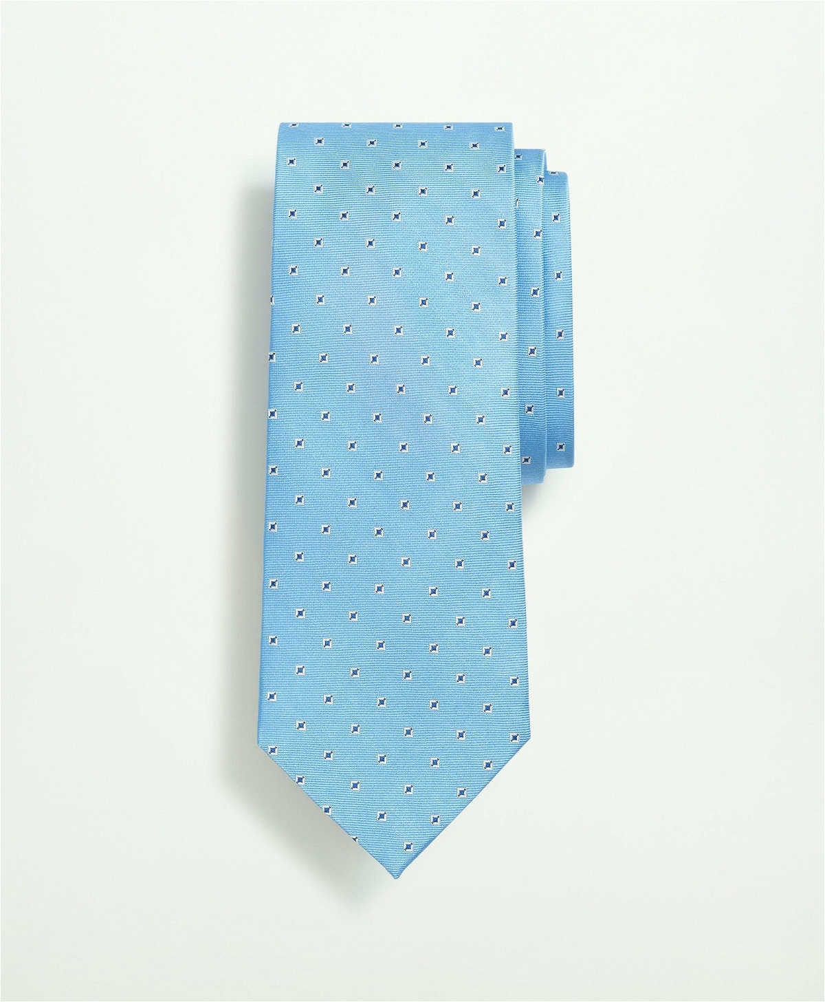 Brooks Brothers Men's Silk Diamond Pattern Tie | Light Blue