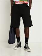 KENZO PARIS - Boke Logo Cotton Molleton Sweat Shorts