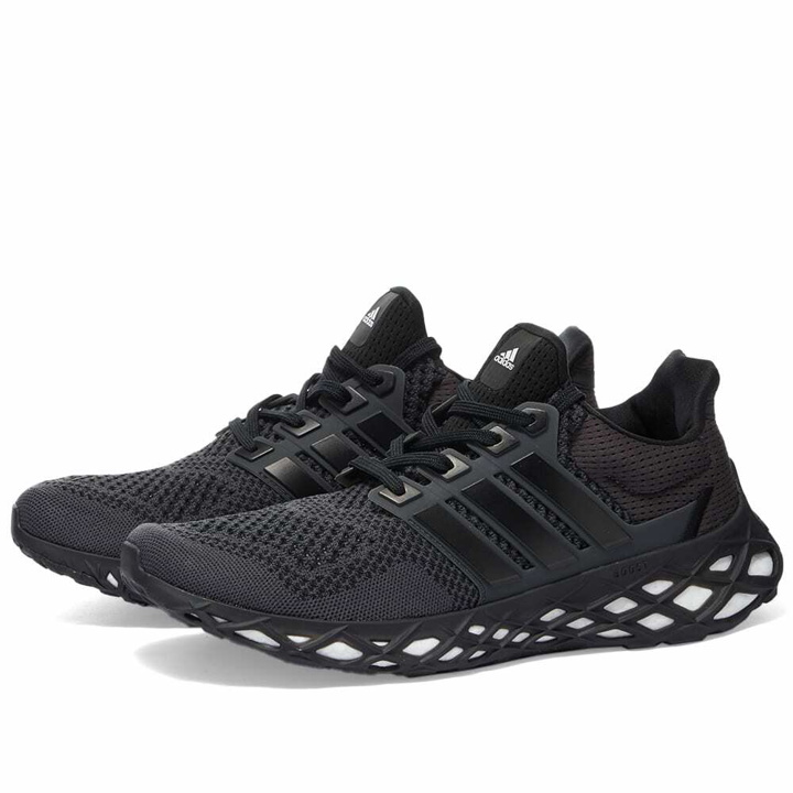 Photo: Adidas Men's Ultraboost Web DNA Sneakers in Core Black/Core Black/Carbon