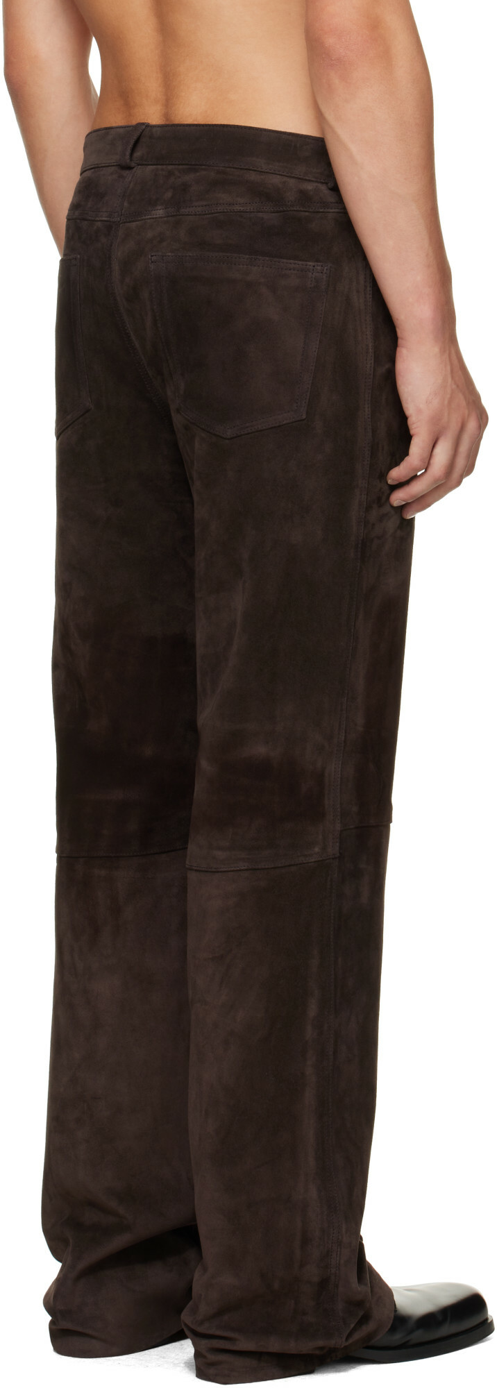 OUR LEGACY Brown Carlson Cut Leather Pants