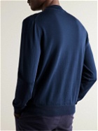 Incotex - Mock-Neck Cotton Sweater - Blue
