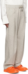 Wooyoungmi Gray Pleated Lounge Pants