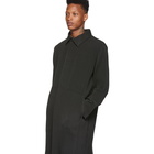 Homme Plisse Issey Miyake Grey Wool-Like Coat