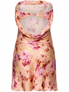 BEC + BRIDGE Indi Strapless Floral Viscose Mini Dress