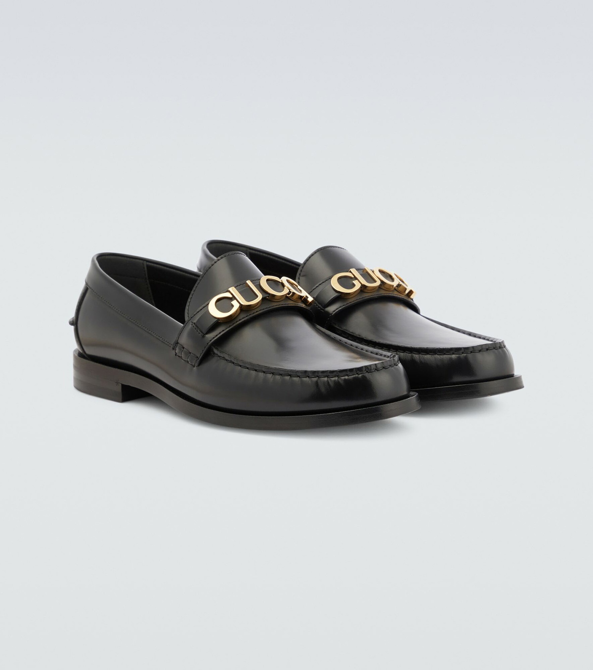 Gucci Logo Leather Loafers GUCCI Horsebit-embellished leather loafers | NET-A-PORTER main image 4