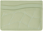 Dime Khaki Quilted Card Holder