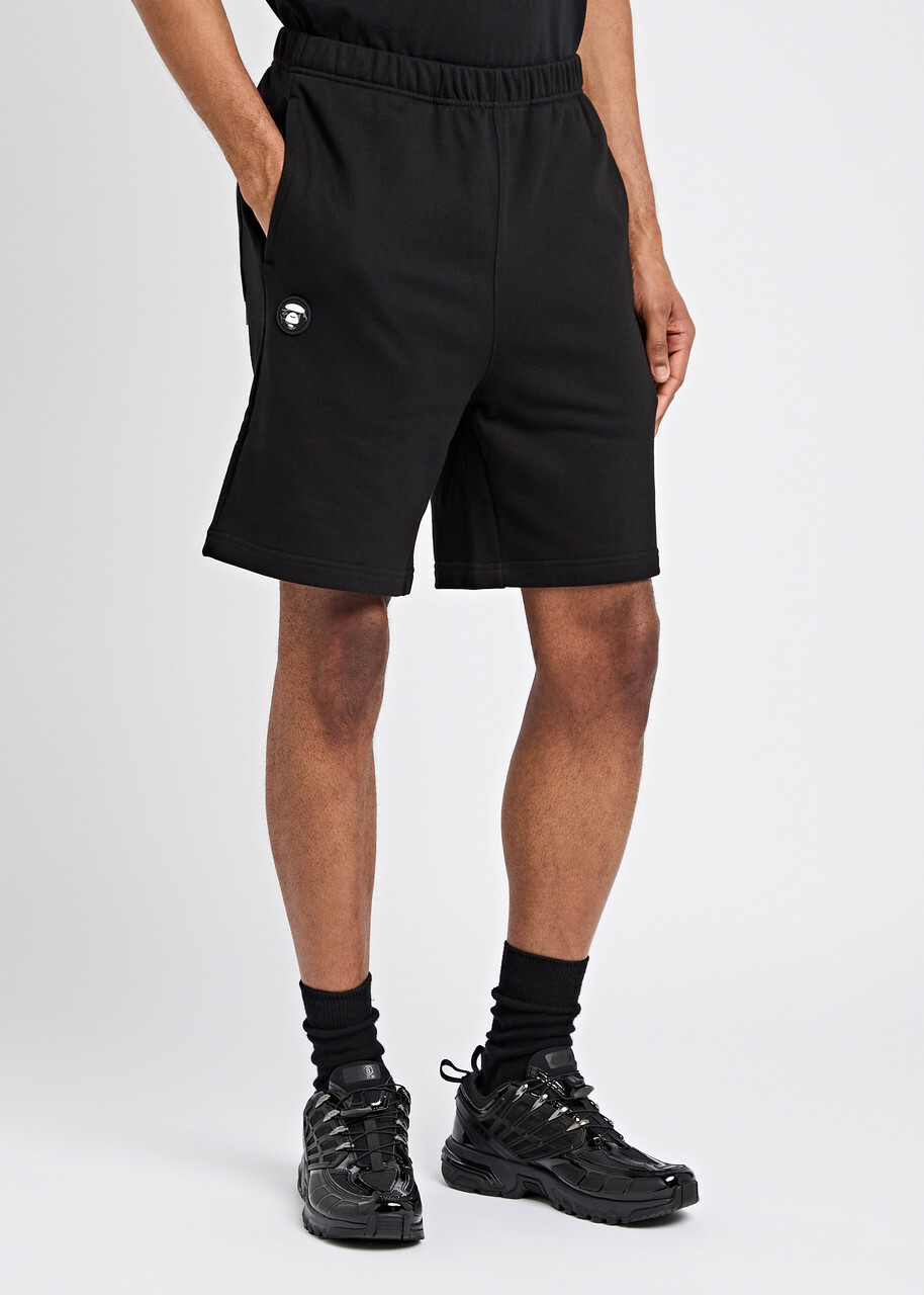 Aape Logo-embroidered Cotton-blend Shorts Black
