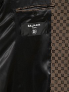 BALMAIN - Monogram Single Breasted Cotton Blazer