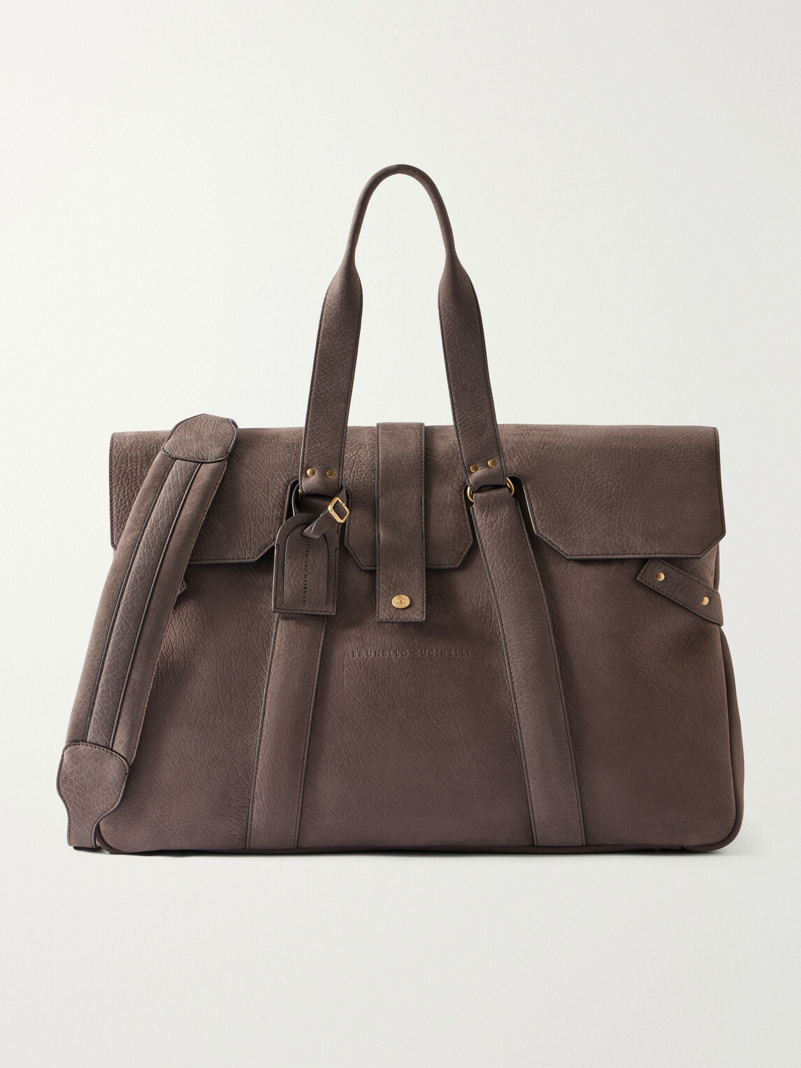 Brunello Cucinelli - Full-Grain Leather Weekend Bag - Brown