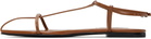 Jil Sander Brown Cage Flat Sandals