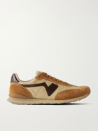 Visvim - FKT Runner Leather and Suede-Trimmed Canvas Sneakers - Neutrals