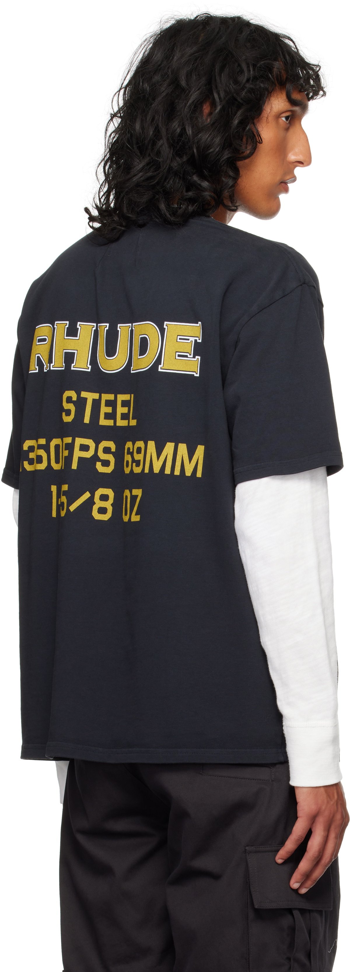 Rhude Case Rhude Black 'Rhude Steel' T-shirt Rhude