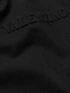 Valentino - Logo-Embossed Cotton-Piqué Polo Shirt - Black