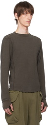 Entire Studios Brown Thermal Long Sleeve T-Shirt