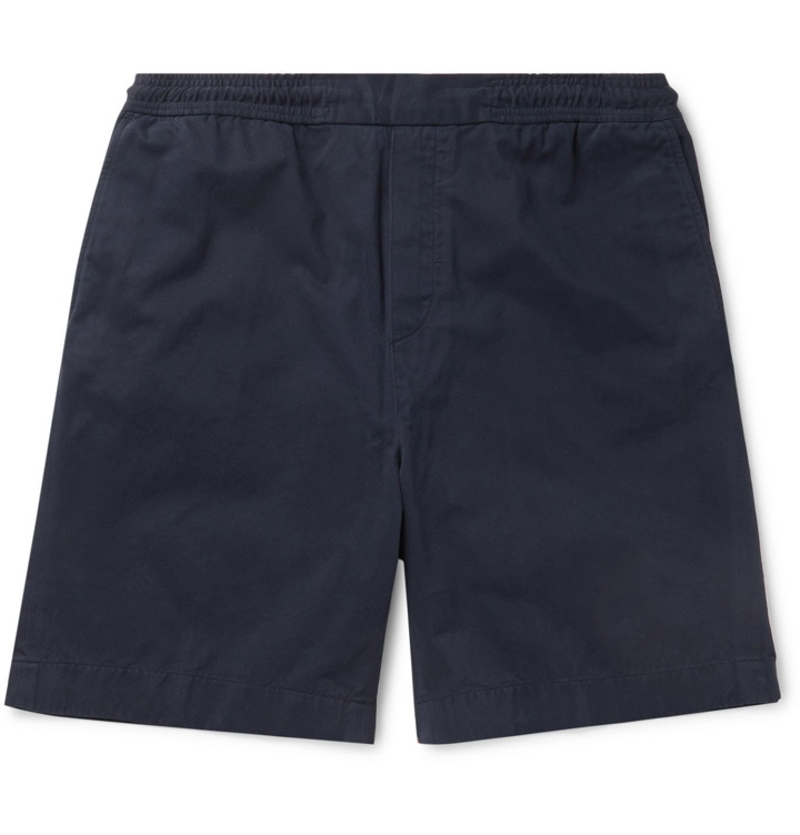 Photo: Acne Studios - Garment-Dyed Cotton-Twill Shorts - Blue