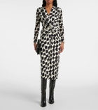 Diane von Furstenberg Libra printed gathered midi dress