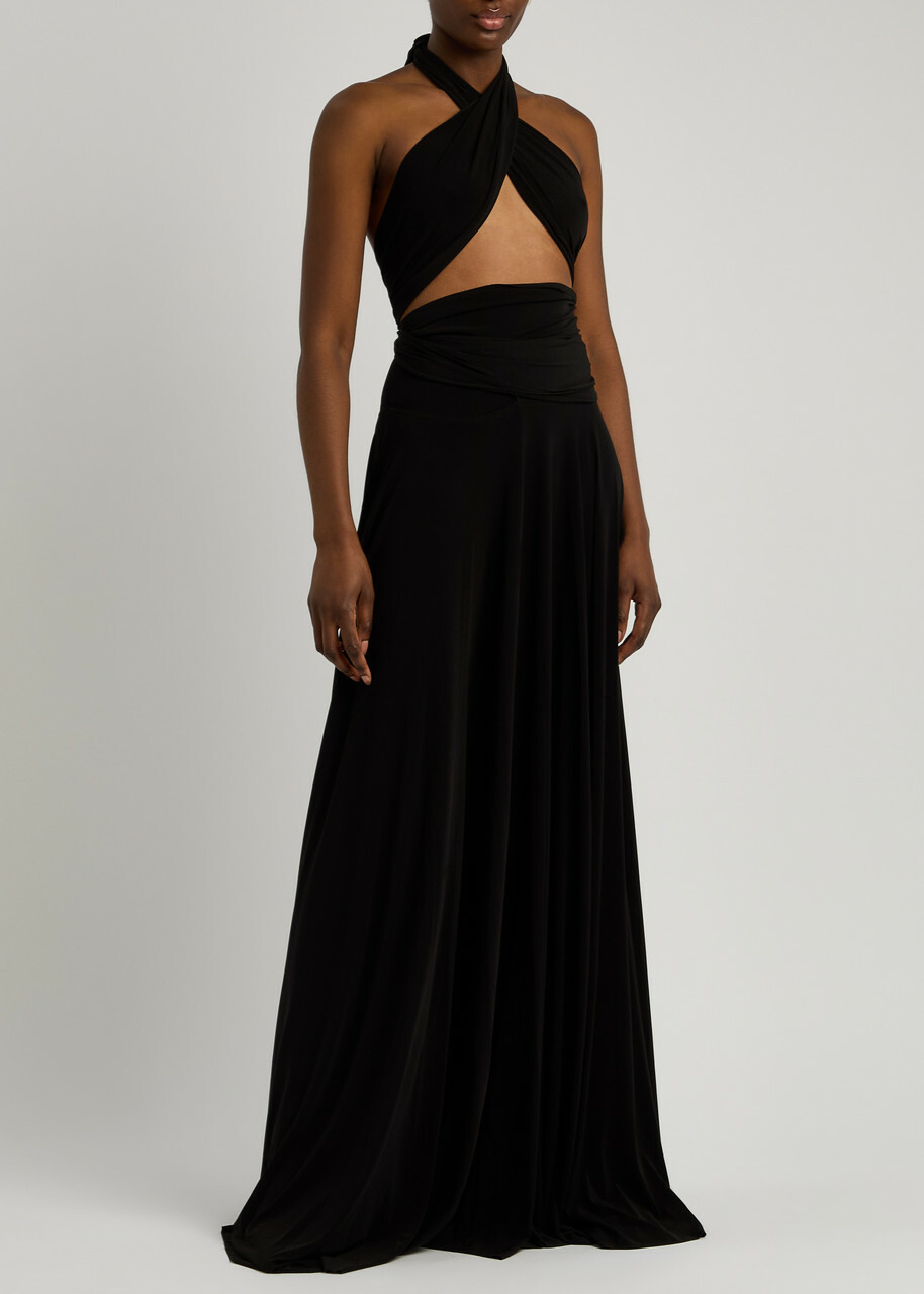 Norma Kamali Jersey Maxi Dress Black