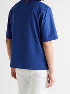 OFFICINE GÉNÉRALE - Eren Camp-Collar Organic Cotton-Poplin Shirt - Blue