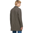 A.P.C. Beige Check Flynn Mac Coat