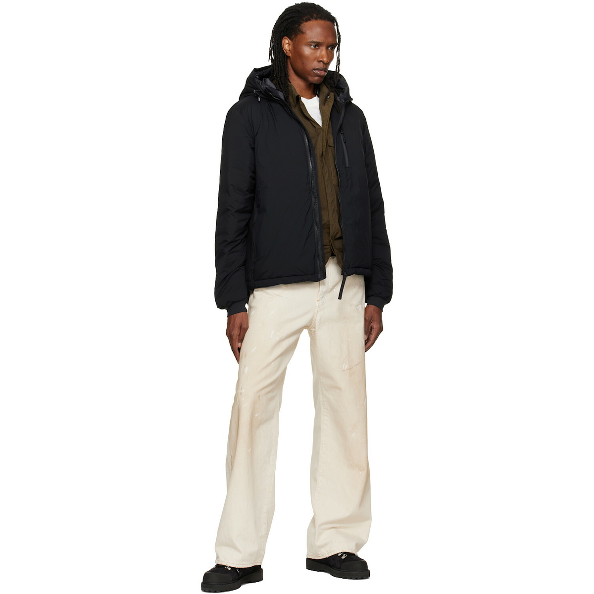 Canada Goose Black Lodge Hoodie Down Jacket