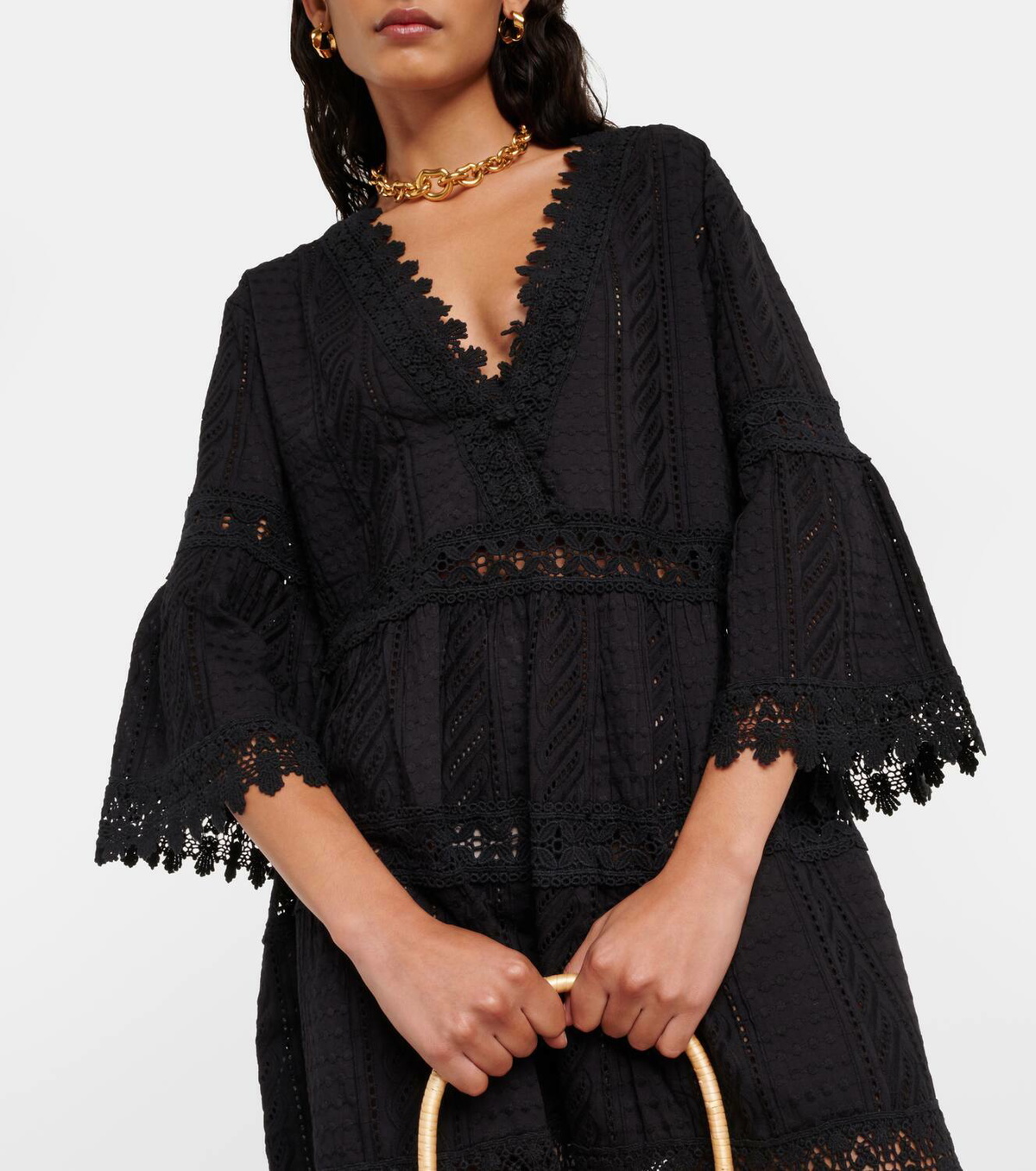 Melissa Odabash Victoria embroidered cotton minidress Melissa Odabash