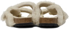 Birkenstock Off-White Arizona Big Buckle Sandals
