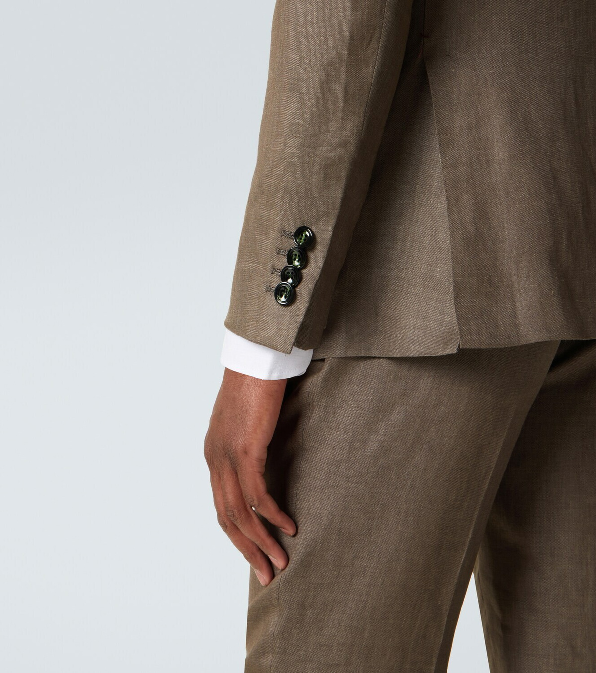 Kiton Linen, wool, and silk suit