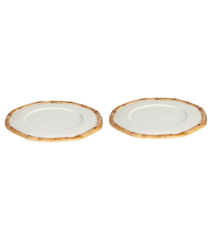 Photo: Les-Ottomans Bamboo set of 2 ceramic charger plates