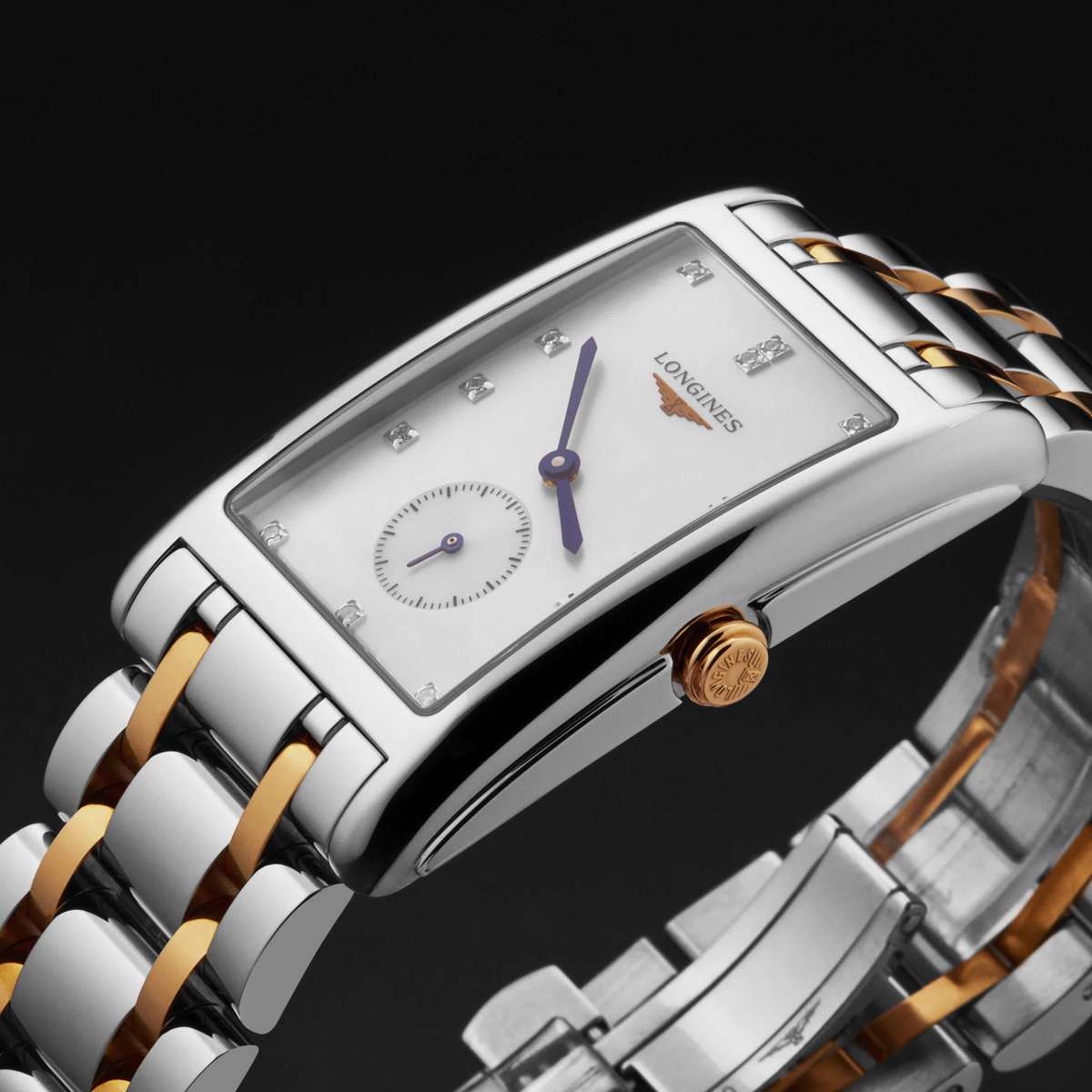 Longines DolceVita Quartz Diamond White Mother of Pearl Dial Unisex Watch L5.755.5.87.7