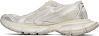 Balenciaga Off-White & Silver 3XL Slip On Sneakers