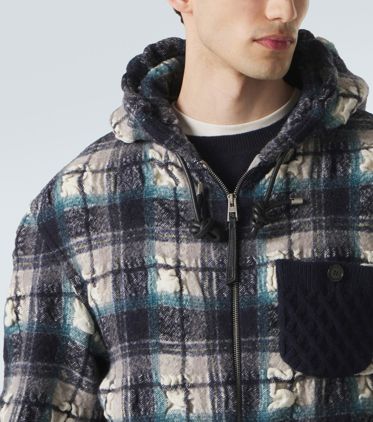 Loewe Plaid wool and linen jacket
