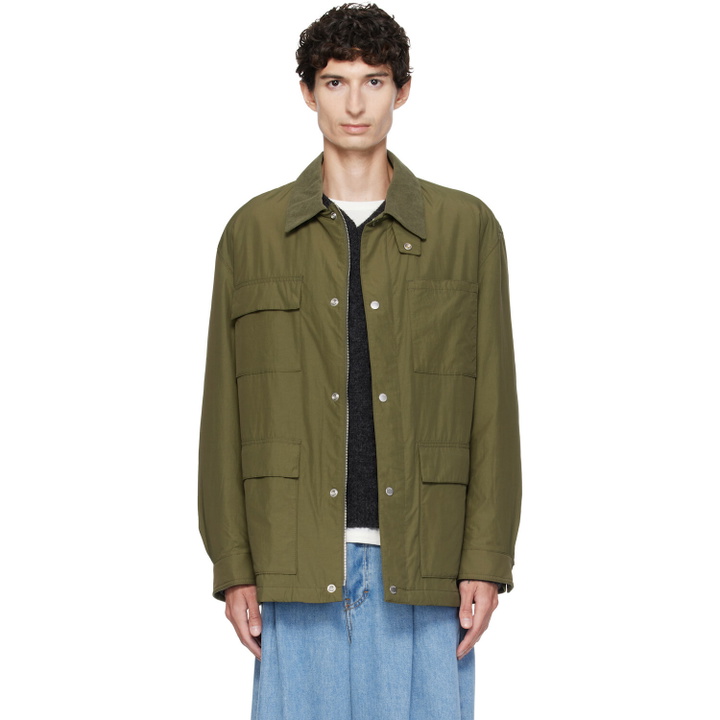 Photo: BOSS Khaki Water-Repellent Field Checkered Lining Jacket