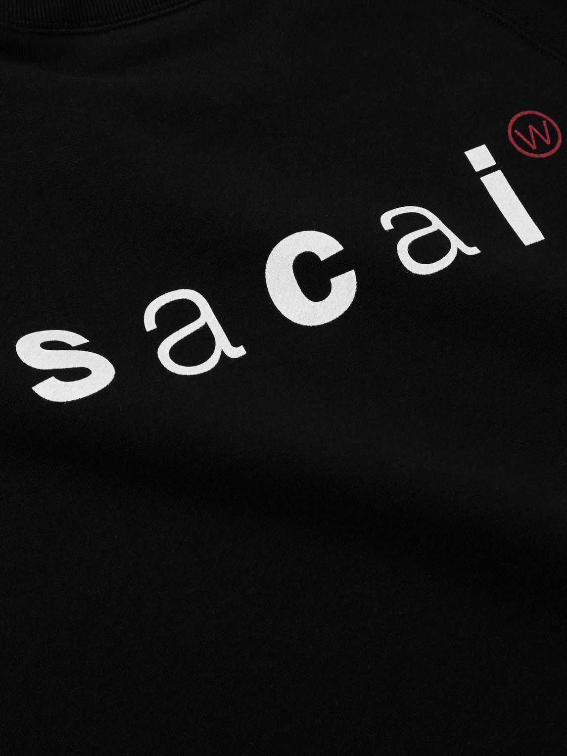 Sacai - WTAPS® Embroidered Logo-Print Cotton-Jersey Sweatshirt