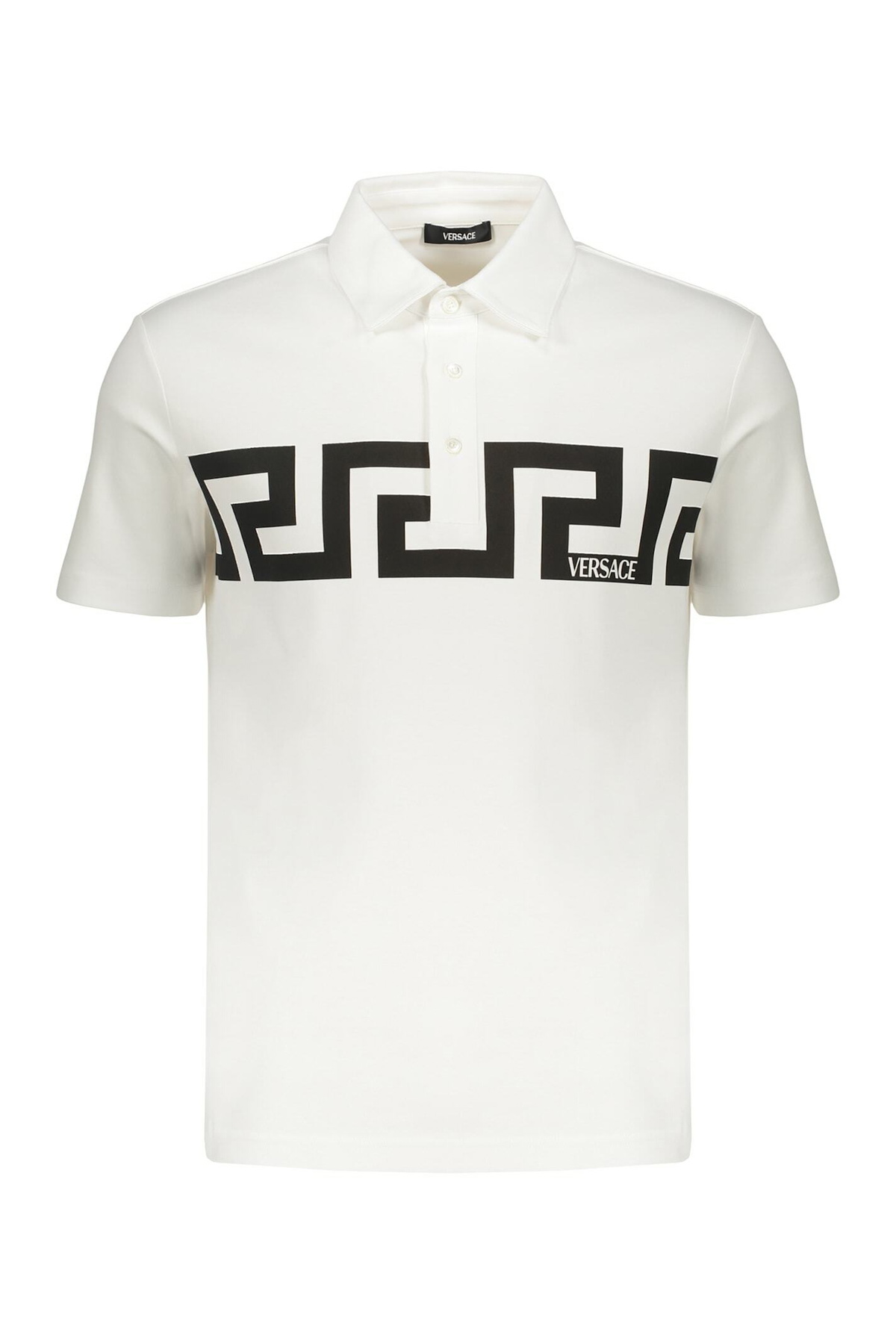 Versace Short Sleeve Cotton Polo Shirt