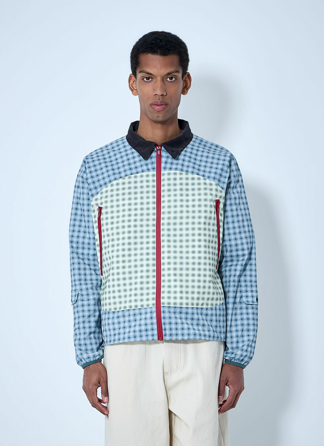 Metalwood Checked Zip-Up Jacket