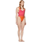 Jacquemus Pink and Orange Le Maillot Camerio One-Piece Swimsuit