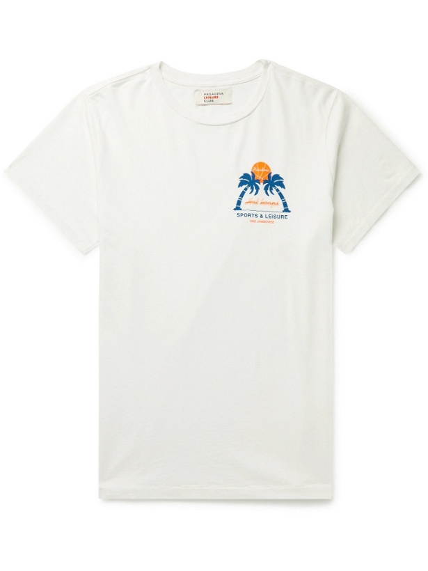 Photo: Pasadena Leisure Club - Hot Hoops Printed Cotton-Jersey T-Shirt - White