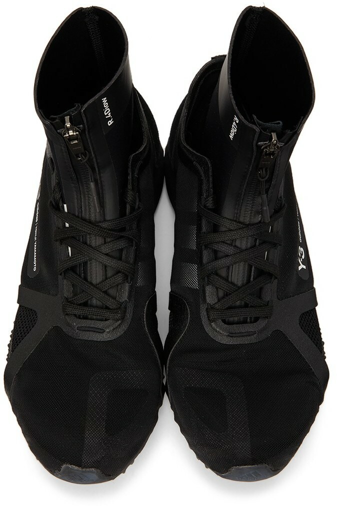 Y-3 Black Mesh Runner 4D Low Sneakers