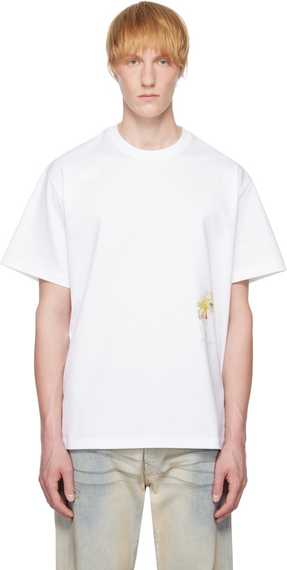 Photo: WOOYOUNGMI White Palm Tree Graphic T-shirt